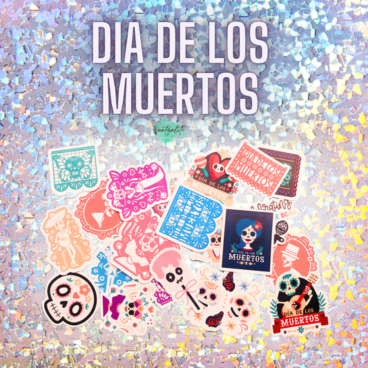 Assorted Waterproof Vinyl stickers grab bag! -Dia de Los Muertos theme