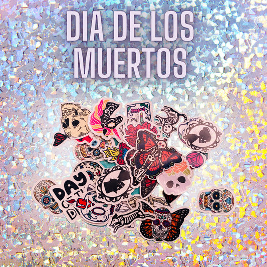 Waterproof vinyl sticker Grab Bag- Dia de Los Muertos Theme, scrapbooking, journaling, gifts