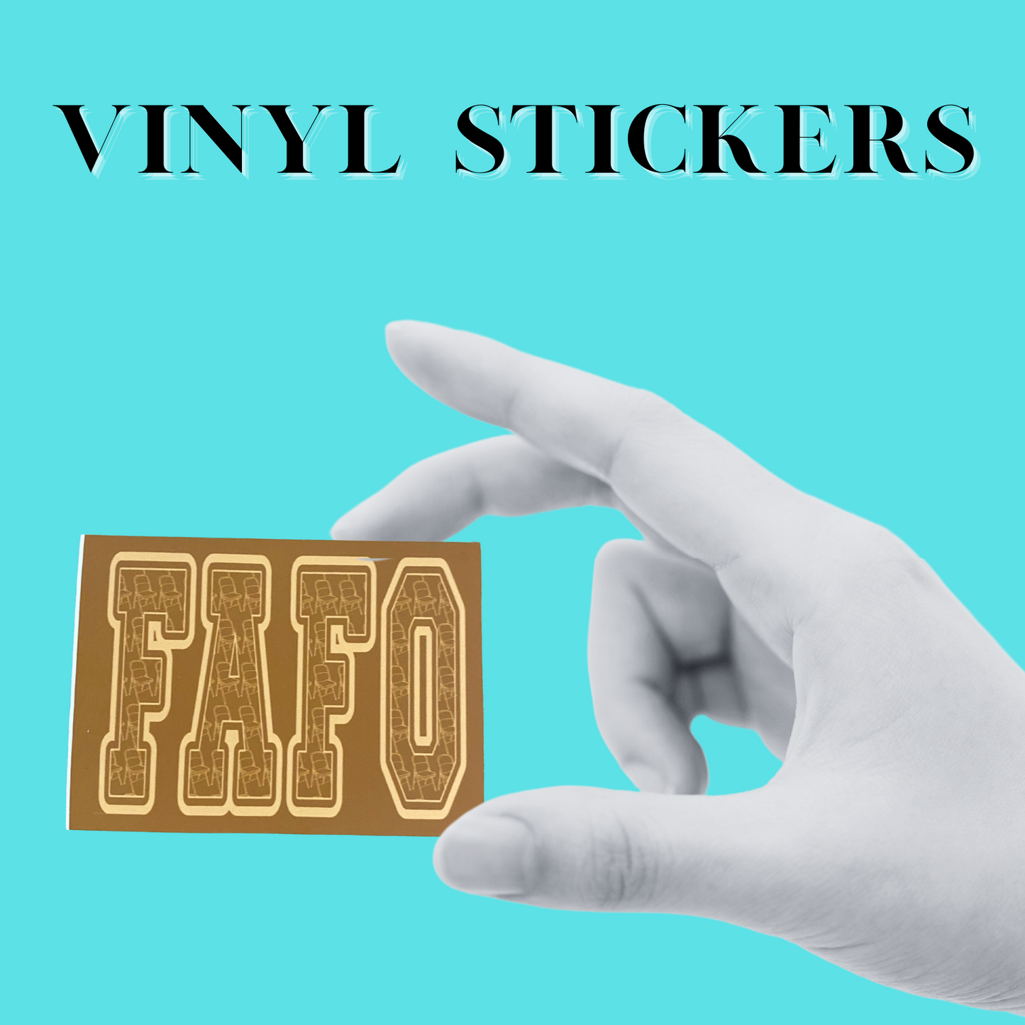 FA&FO viral stickers, social media trends, waterproof, vinyl stickers, tending stickers