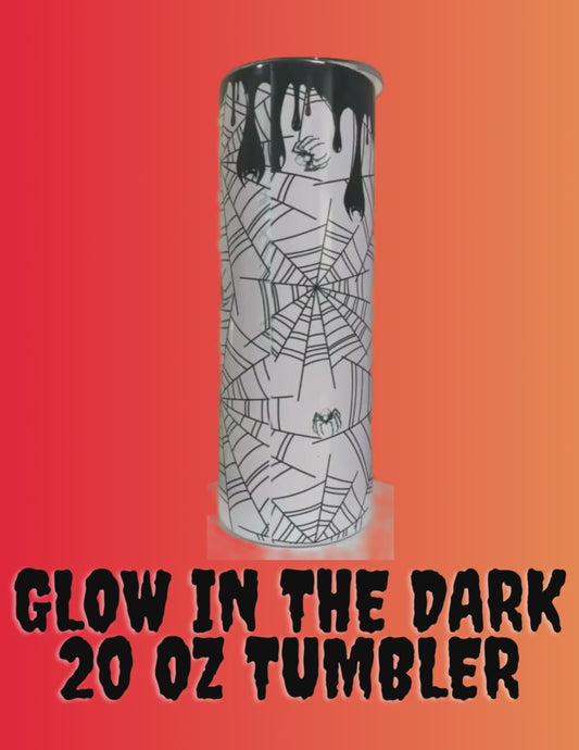 Black Candle Glow in the dark 20 oz. tumbler for cold and hot drinks, hocus pocus inspired, double wall insulated tumbler