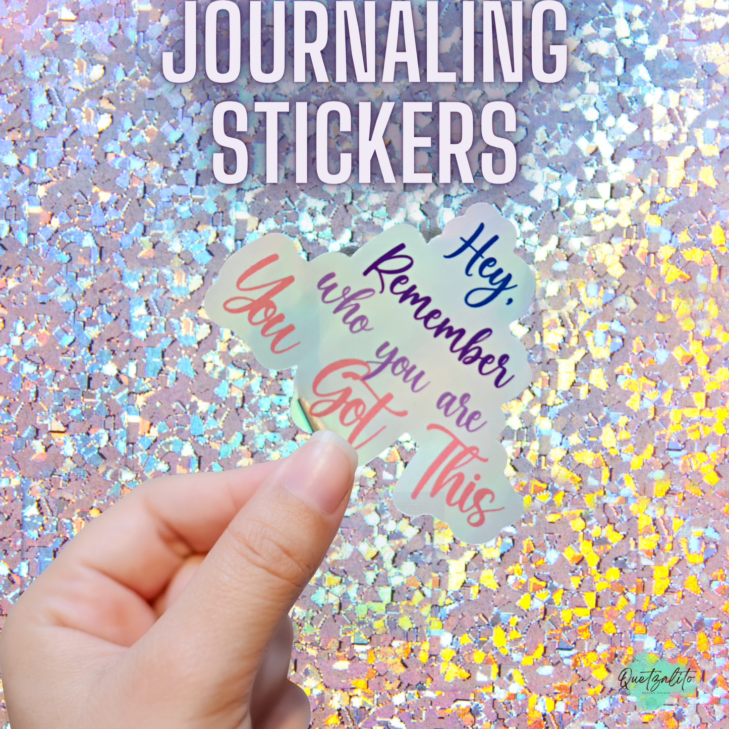 Remember who you are vinyl sticker, holographic effect, journaling sticker, scrapbooking and more